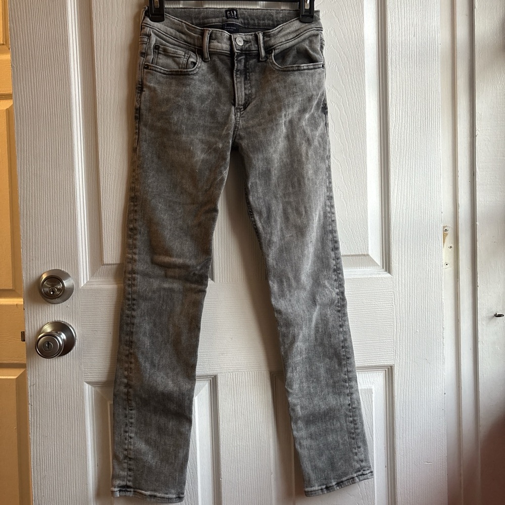 GAP Kids Grey Denim Stretch Skinny Jeans - Adjustable waist- size 14
